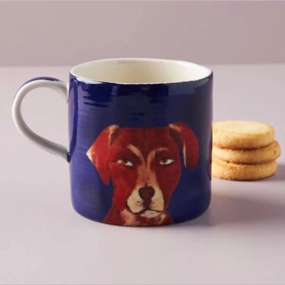 Anthropologie Carole Akins Furry Friends Desert Plate & Mug Set 5 Pieces NWT - Picture 4 of 9